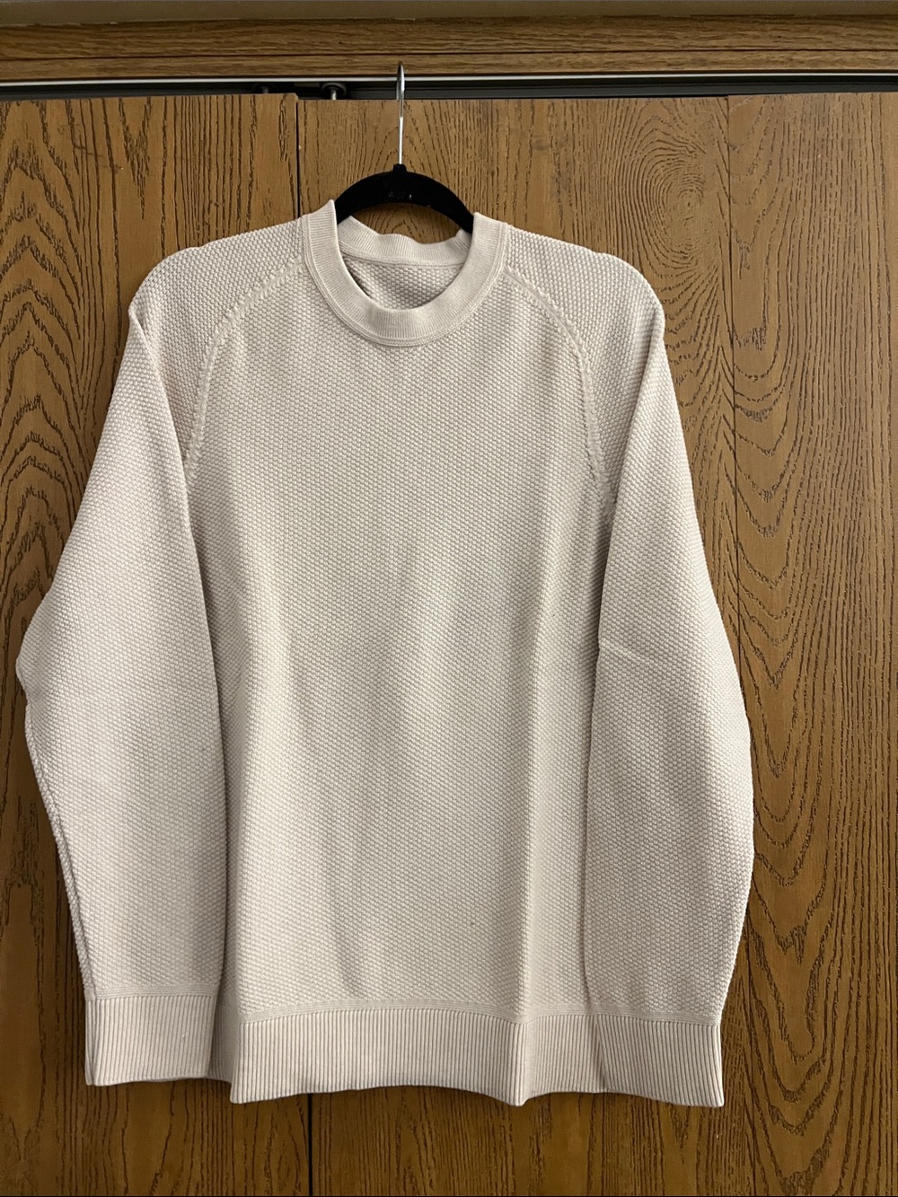 lululemon athletica Men's Cream Crewneck Textured Sweater